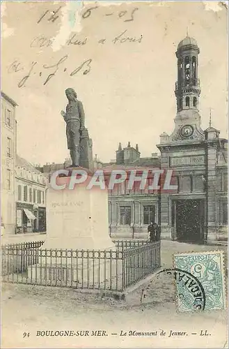 Cartes postales Boulogne-sur-Mer le monument de jenner