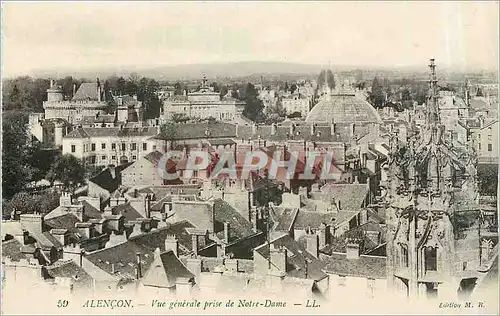 Cartes postales Alen�on vue generale prise de Notre-Dame