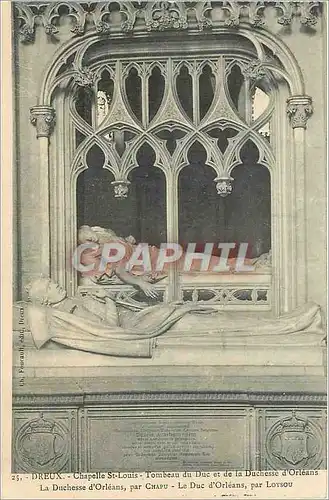 Ansichtskarte AK Dreux chapelle St Louis tombeau du Duc et de la Duchesse d'Orleans la Duchesse d'Orleans par Cha