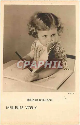 Cartes postales Regard d'enfant Meilleurs Voeux