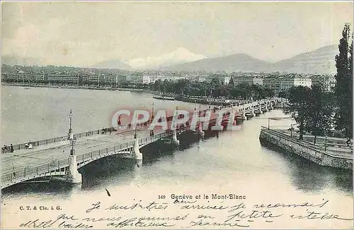 Cartes postales Geneve et le Mont Blanc