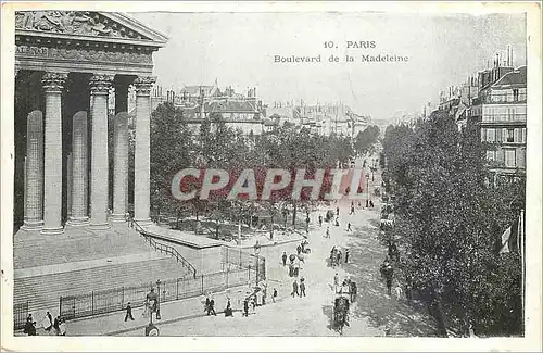 Cartes postales Paris boulevard de la Medeleine