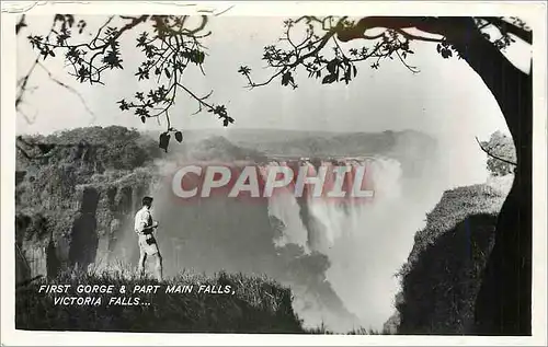 Cartes postales First gorge et part main falls Victoria falls