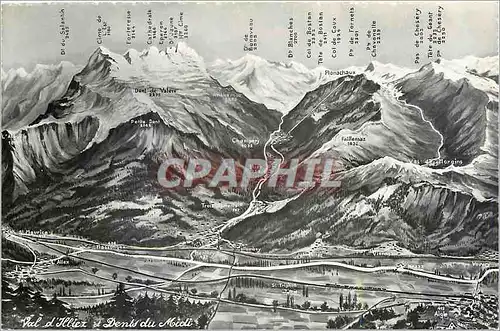 Cartes postales moderne Val d'Illiez et dents du midi