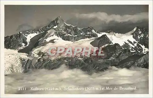 Cartes postales moderne Rothorn Schallinhorn et mer de Brouillard