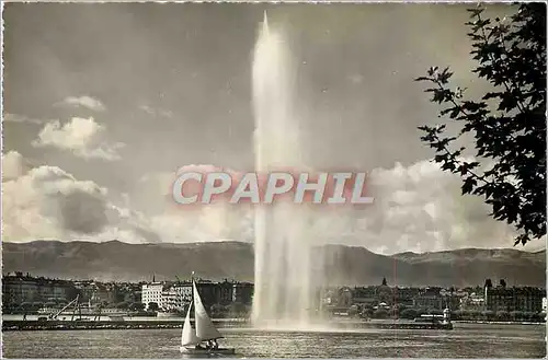 Moderne Karte Geneve le jet d'eau