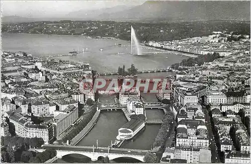 Cartes postales moderne Geneve les ports sur le Rhone et la rade
