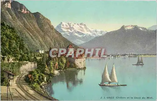 Cartes postales Chillon et la dent du midi