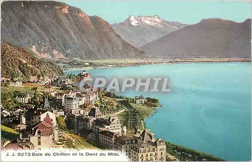 Cartes postales Baie de Chillon et la dent du midi