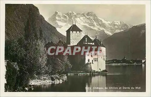 Cartes postales Chateau de Chillon et dents du midi