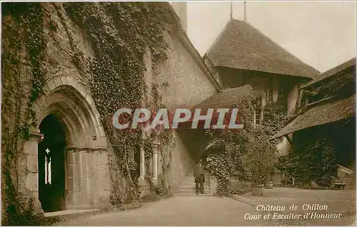 Cartes postales Chateau de Chillon cour et escalier d'Honneur
