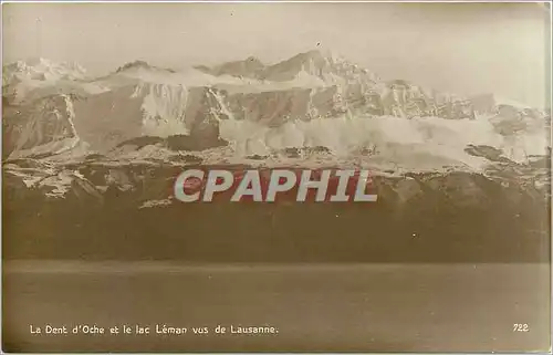 Cartes postales La Dent d'Oche et le lac Leman vus de Lausanne
