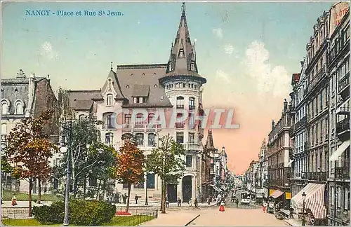 Cartes postales Nancy Place et Rue St Jean