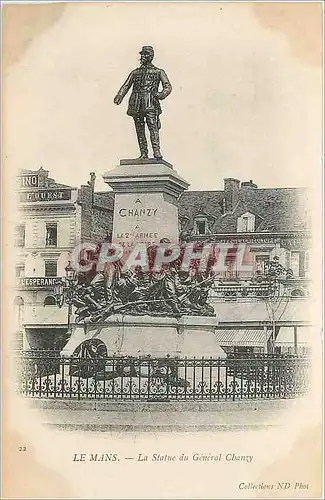 Cartes postales Le Mans la statue du general Chanzy