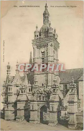 Cartes postales Saint Thegonnec vue d'ensemble de l'Eglise