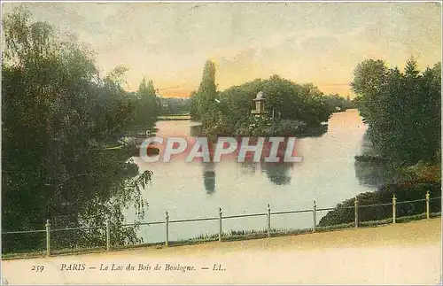 Cartes postales Paris le lac du Bois de Boulogne