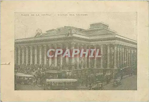 Ansichtskarte AK Place de la Bourse bourse des Valeurs