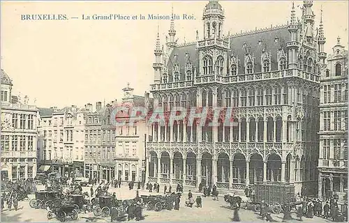 Cartes postales Bruxelles la grand place et la maison du Roi