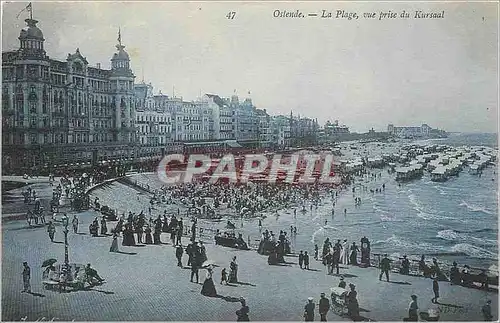 Ansichtskarte AK Ostende la plage vue prise du Kursaal