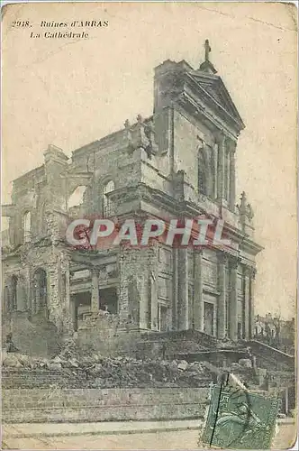 Cartes postales Ruines d'Arras la cathedrale