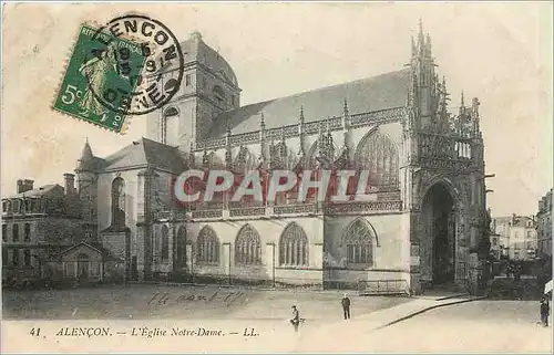 Cartes postales Alencon l'eglise Notre Dame