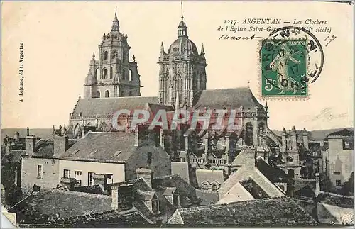 Ansichtskarte AK Argentan les Clochers de l'Eglise Saint XVII siecle