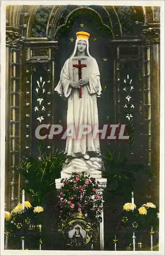 Cartes postales Pontmain Mayenne le trone de la Vierge a ses pieds j'ai prie pour vous