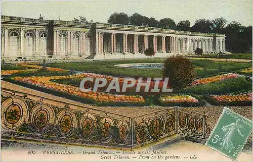 Cartes postales Versailles grand Trianon facade sur les jardins