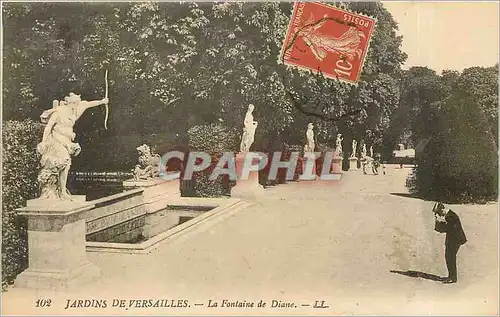 Cartes postales Jardins de Versailles la fontaine de Diane