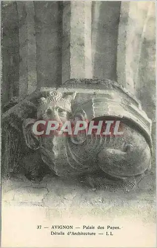 Cartes postales Avignon Palais des Papes details d'Architecture