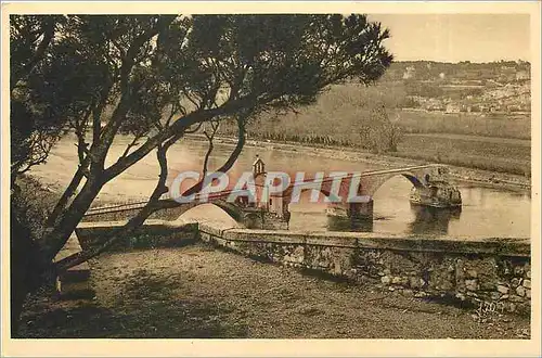 Cartes postales Avignon Vaucluse le Pont Saint Benezet vu du Rocher du Dom