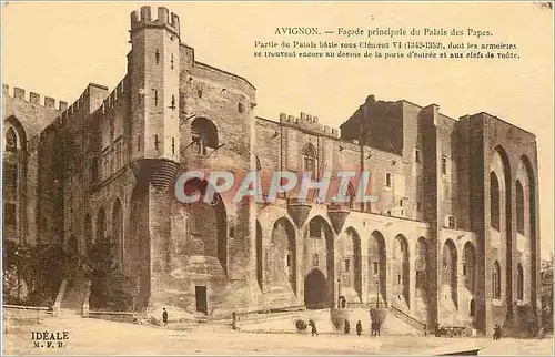 Cartes postales Avignon Facade principale du Palais des papes