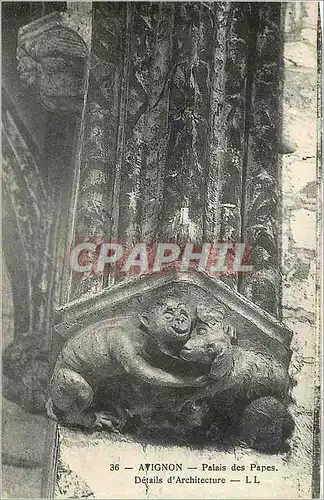 Cartes postales Avignon Palais des Papes details d'Architecture