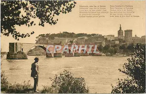 Cartes postales Avignon Vaucluse le Pont St Benezet et le Rhone