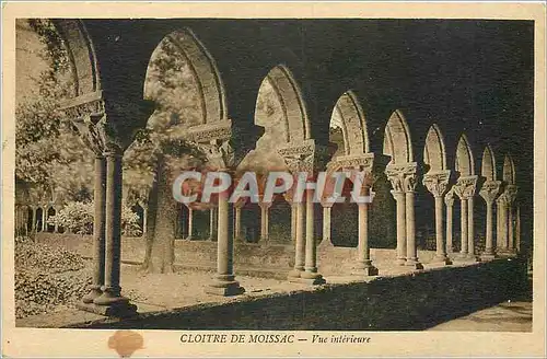 Cartes postales Cloitre de Moissac vue interieure