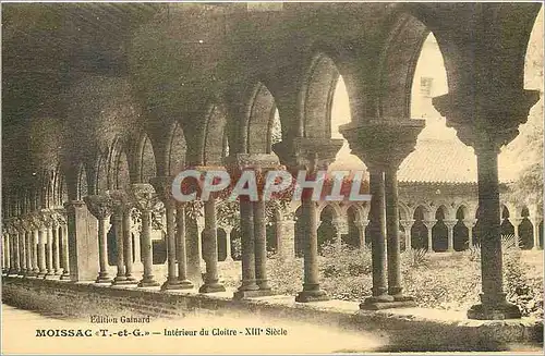 Cartes postales Moissac T ey G Interieur du Cloitre XIII siecle
