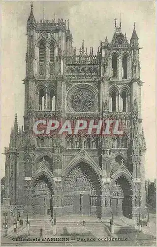 Cartes postales Cathedrale d'Amiens Facade occidentale