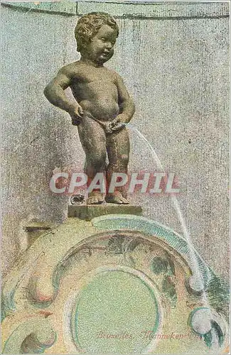 Cartes postales Manneken Pls image of the most ancient citizen and very popular at Brussels statue of a child pe
