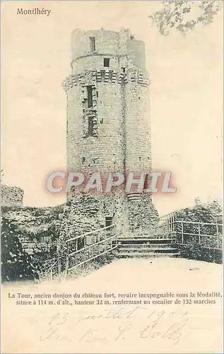 Cartes postales Montlhery la tour ancien donjon du Chateau fort repaire inxpugnable sous la feodalite