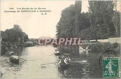 Cartes postales Les Bords de la Marne Canotage de Joinville a Nogent