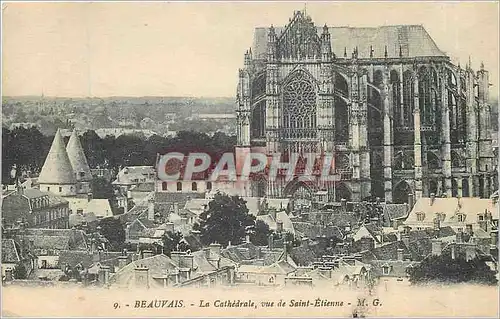 Cartes postales Beauvais la Cathedrale vue de Saint Etienne