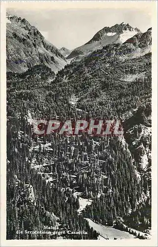 Cartes postales Maloja die Sernentinen gegen Casaccia