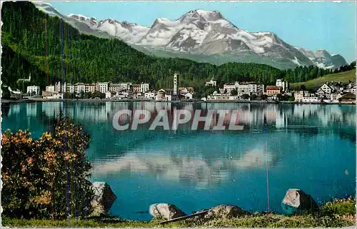 Cartes postales St Moritz Bad und Piz della Margna