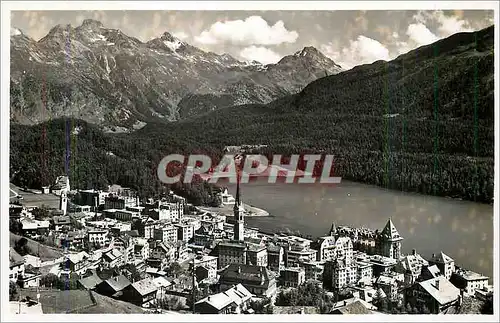Cartes postales St Moritz Dorf mit Piz Languard u Albris