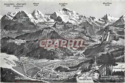 Cartes postales moderne Interlaken Berner Oberland mit Harderkulm