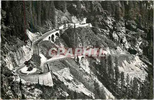 Cartes postales moderne Die Sustenstrasse Oberhald Gadmen Wendeplatte u tunnels im Gschletterschlagwald