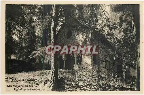 Cartes postales Les Mayens de Sion Eglise protestante