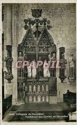 Cartes postales Collegiale de Neuchatel Tombeaux des Comtes de Neuchatel
