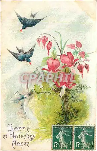 Cartes postales Bonne et Heureuse Annee Oiseaux