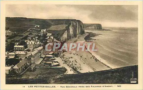 Cartes postales Les Petites Dalles vue generale prise des Falaises d'Amont